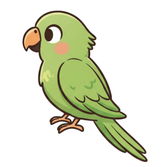 Maskotka portfolio - Papuga